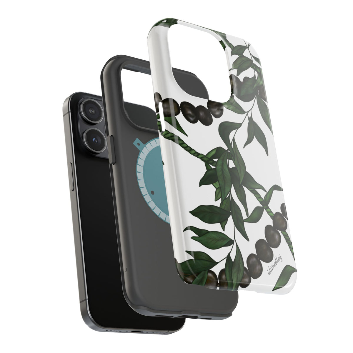 Kukui Nut, Maile, Ti Leaf Lei (White), MAGSAFE