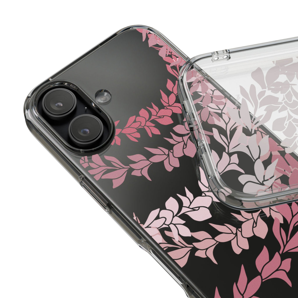 Plumeria Lei in Color Me Pinks CLEAR Case