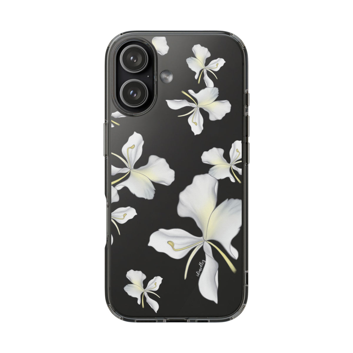 Awapuhi Butterfly Ginger Falling Flowers CLEAR Case