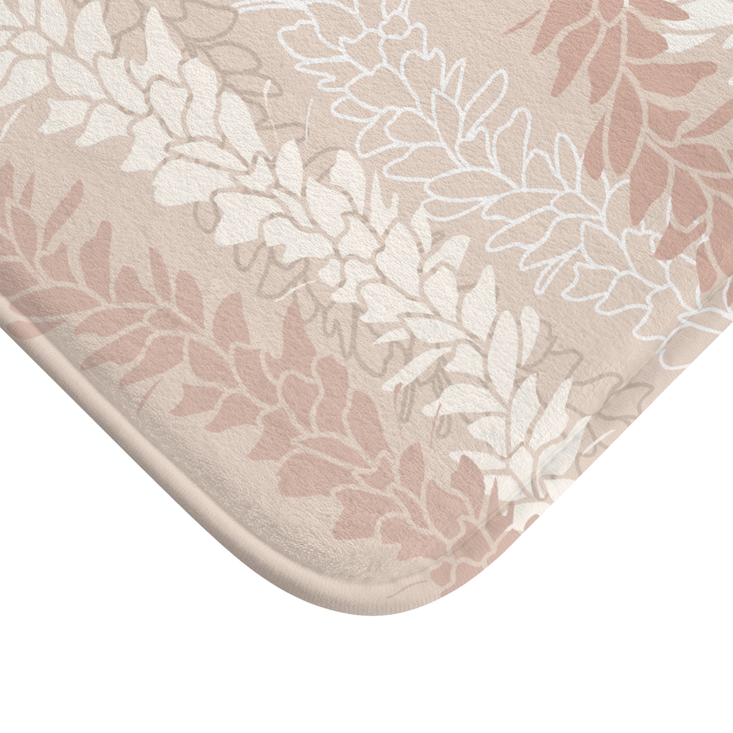 Bath Mat- White Ginger Kisses in Peach