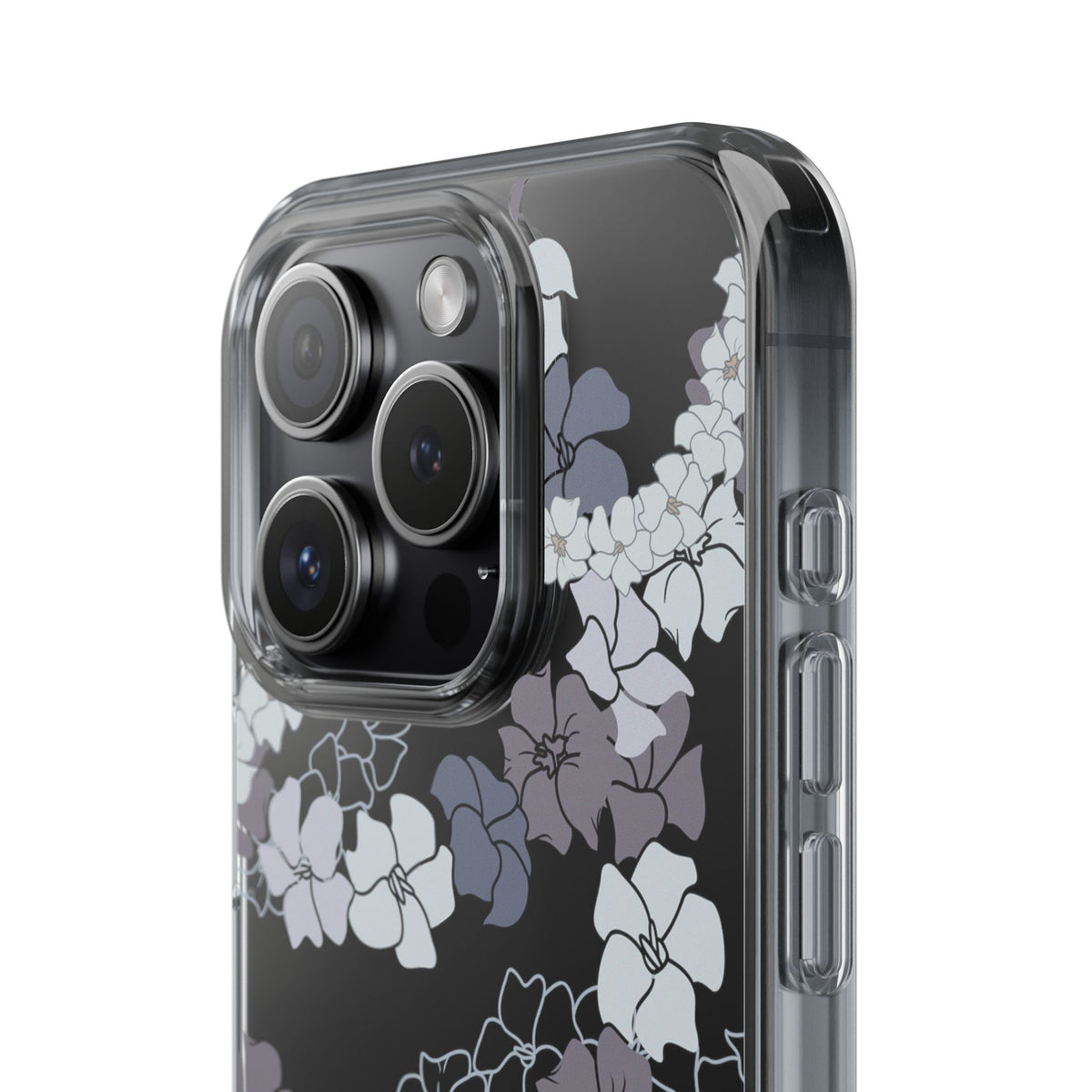 Puakenikeni En Face Flower Leis (Blue and Purple) CLEAR Case