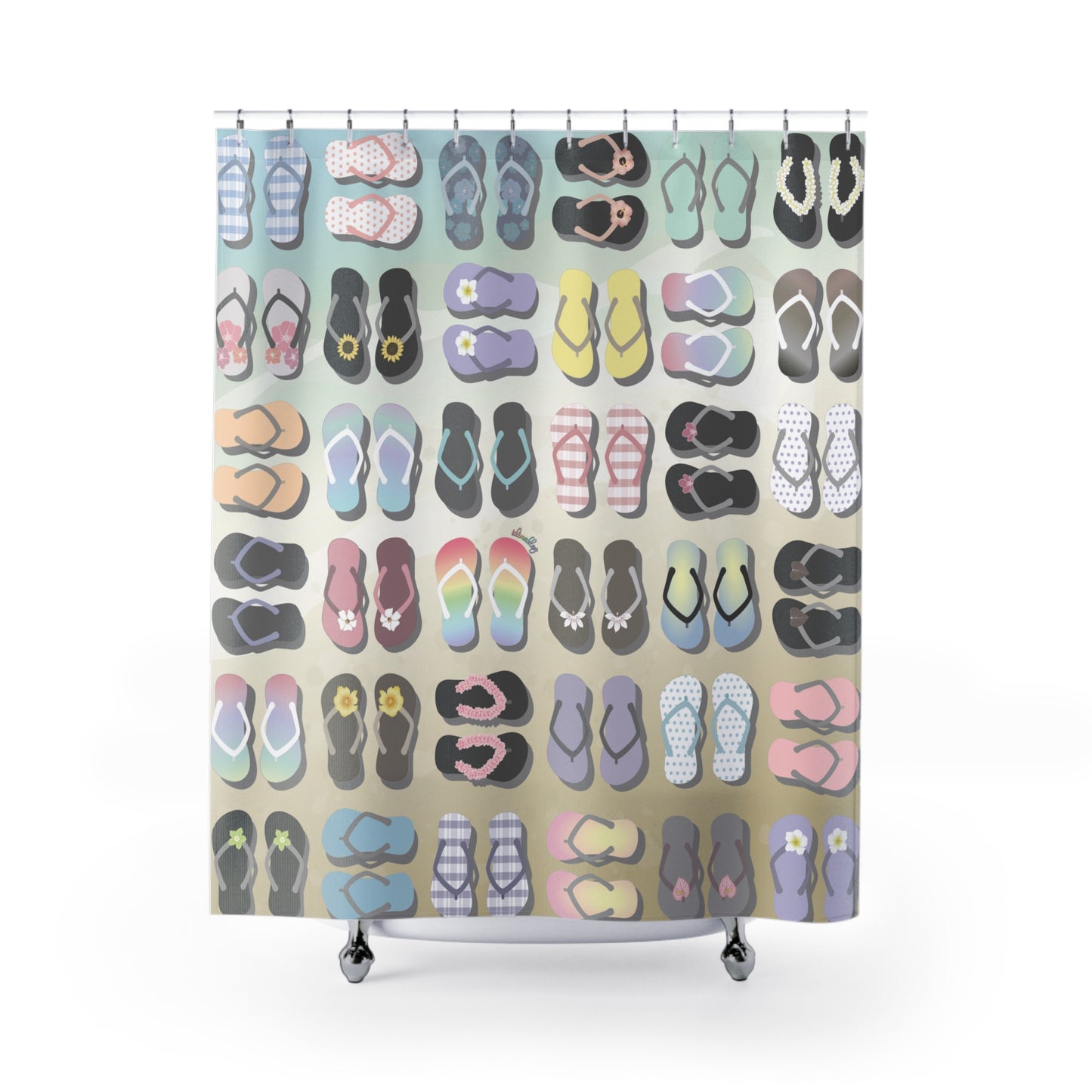 Shower Curtain- Sandy Pua Toes in my Rubbah Slippahs