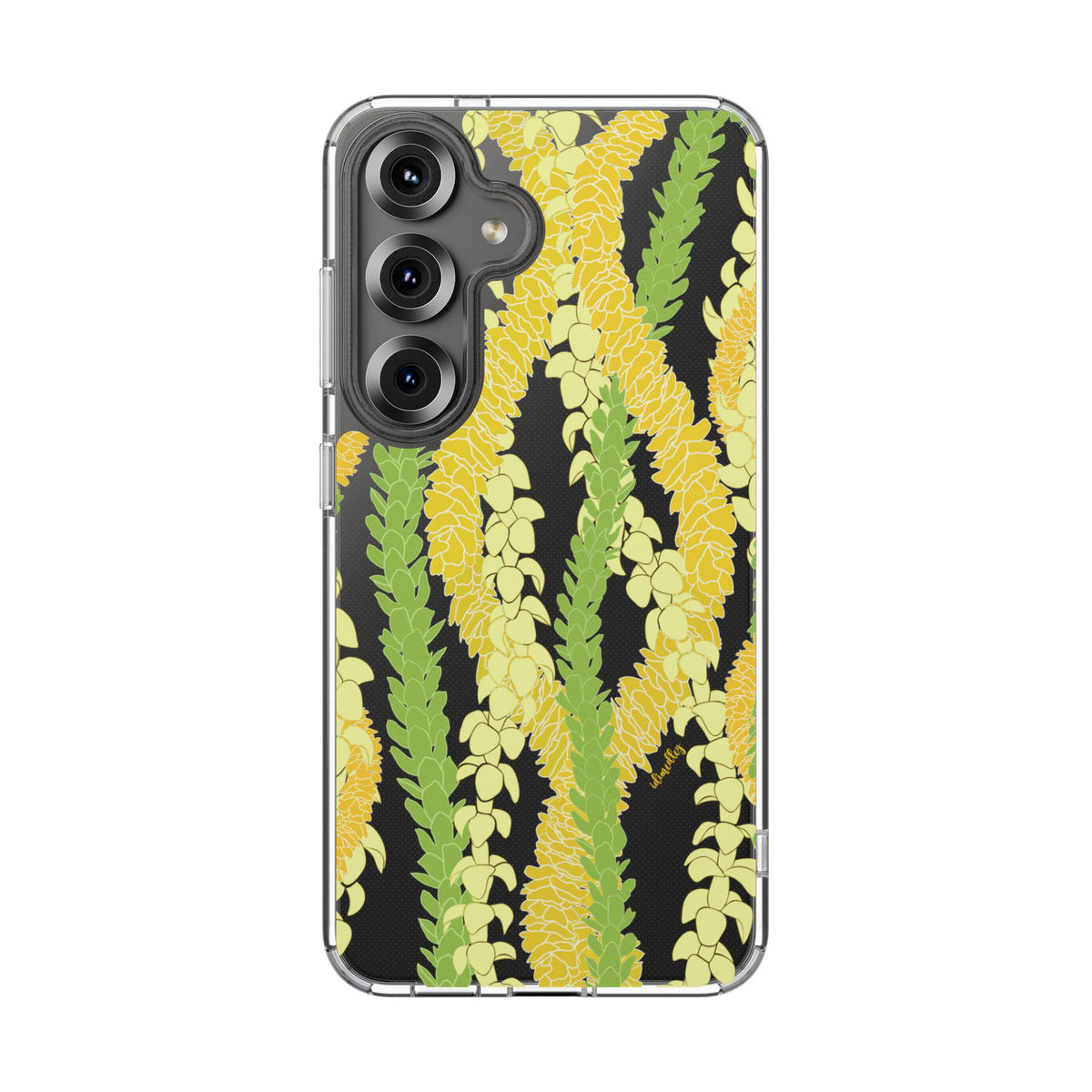 Triple Strand Ilima, Pakalana and Puakenikeni Lei CLEAR Case