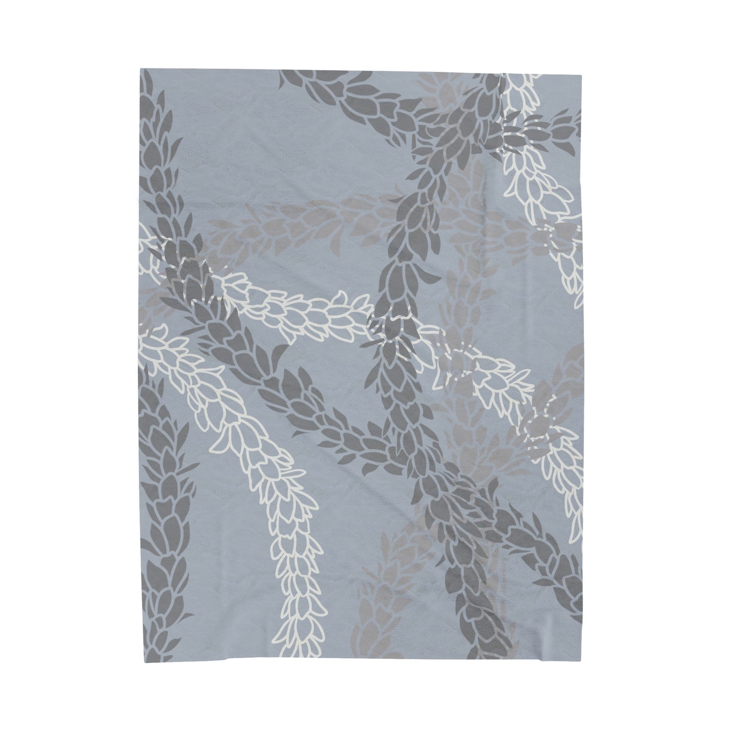 Incredibly Soft Velveteen Blanket- Pikake Wishes (Gray)