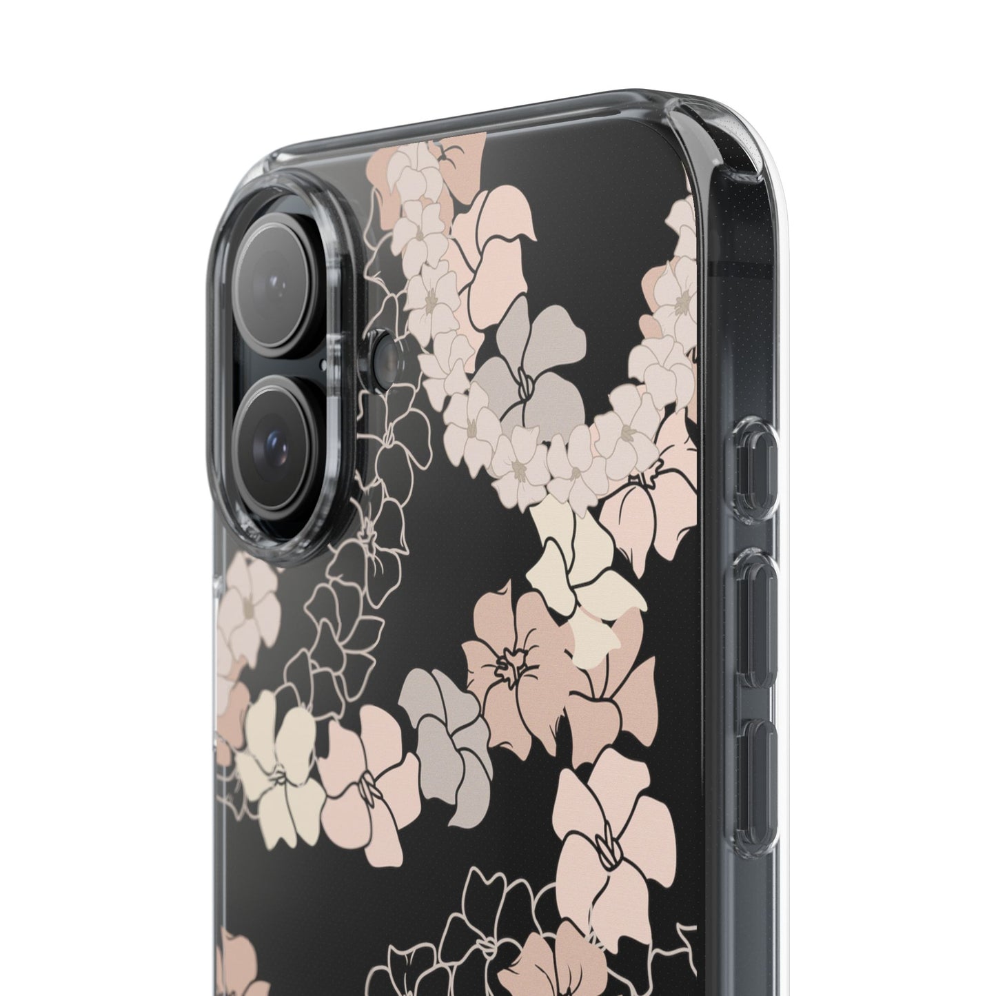 Puakenikeni En Face Flower Leis (Peachy Pinks) CLEAR Case