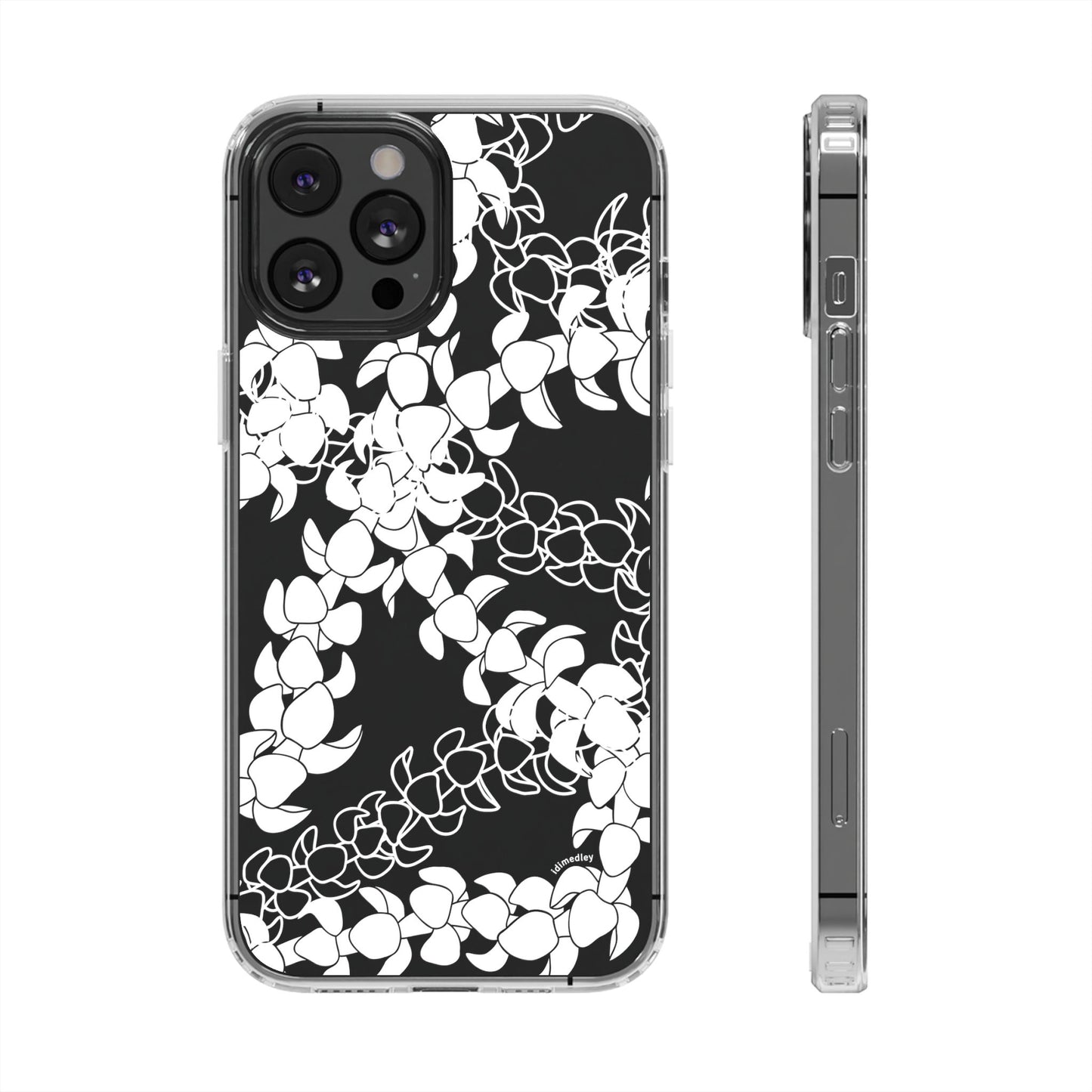 Puakenikeni Curvilinear Lei CLEAR Phone Case