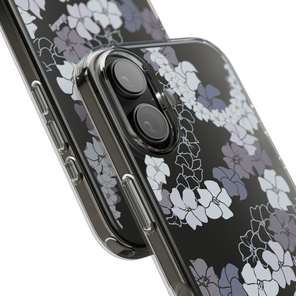 Puakenikeni En Face Flower Leis (Blue and Purple) CLEAR Case