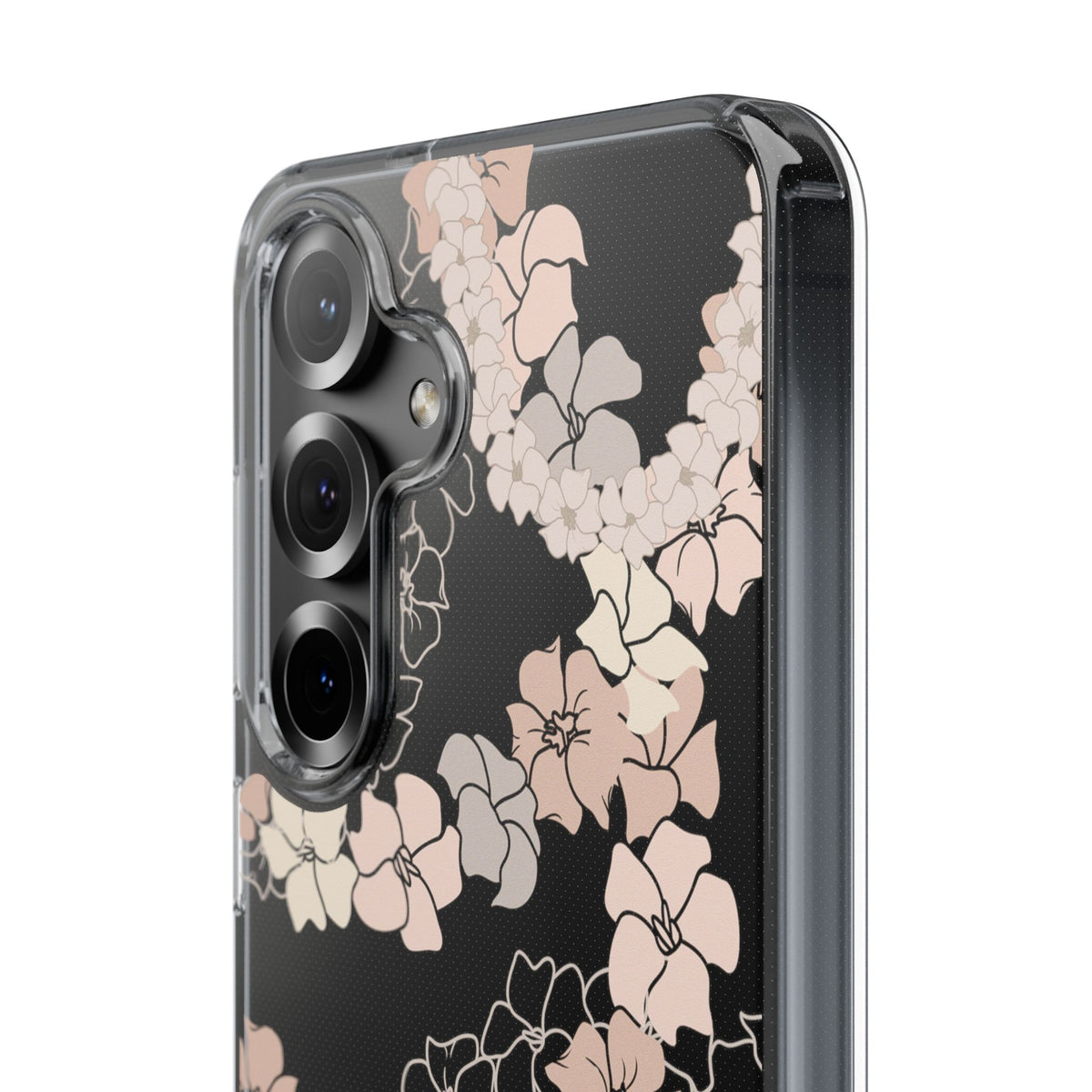 Puakenikeni En Face Flower Leis (Peachy Pinks) CLEAR Case