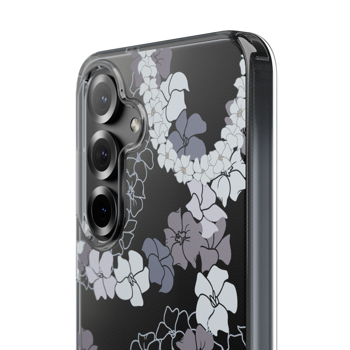 Puakenikeni En Face Flower Leis (Blue and Purple) CLEAR Case