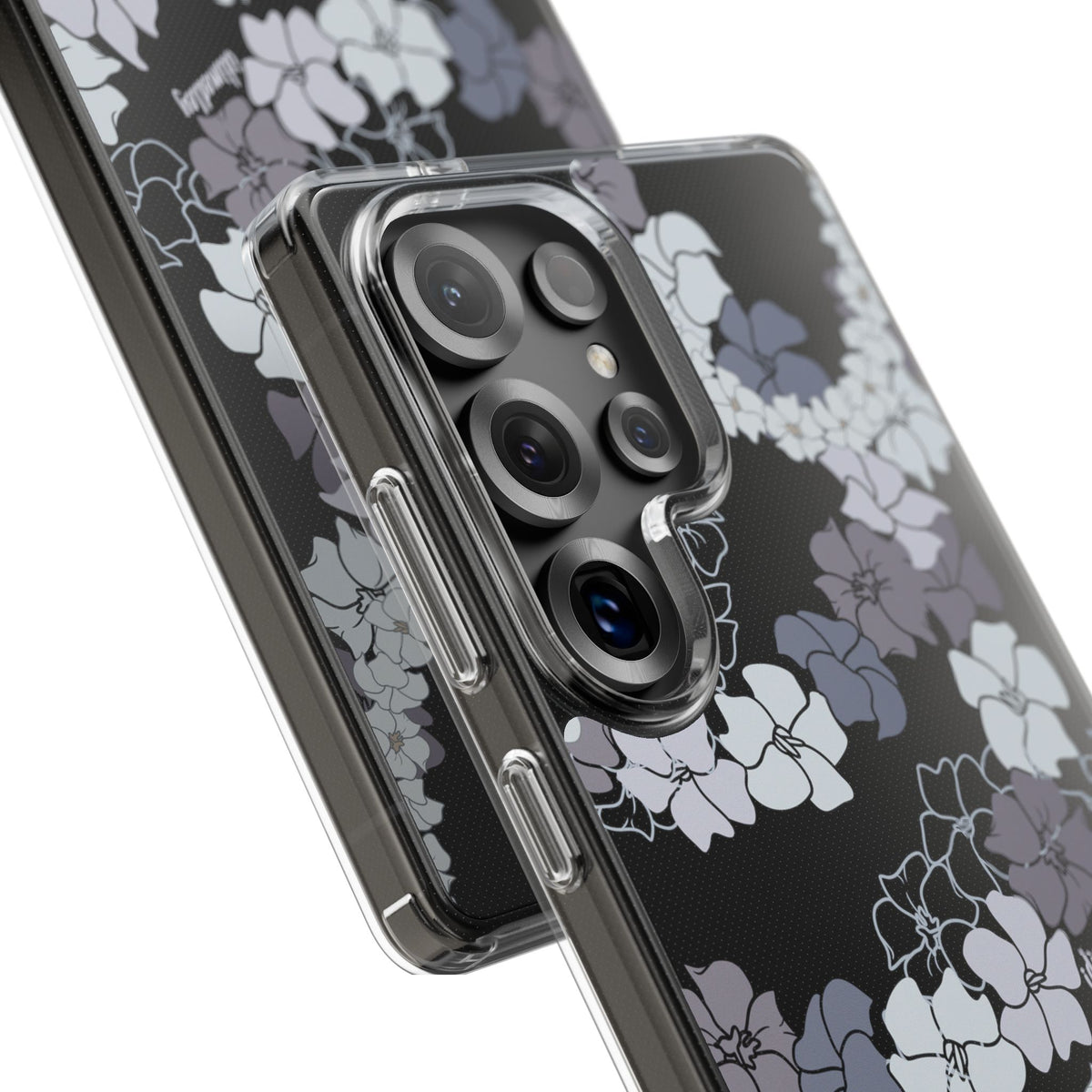 Puakenikeni En Face Flower Leis (Blue and Purple) CLEAR Case