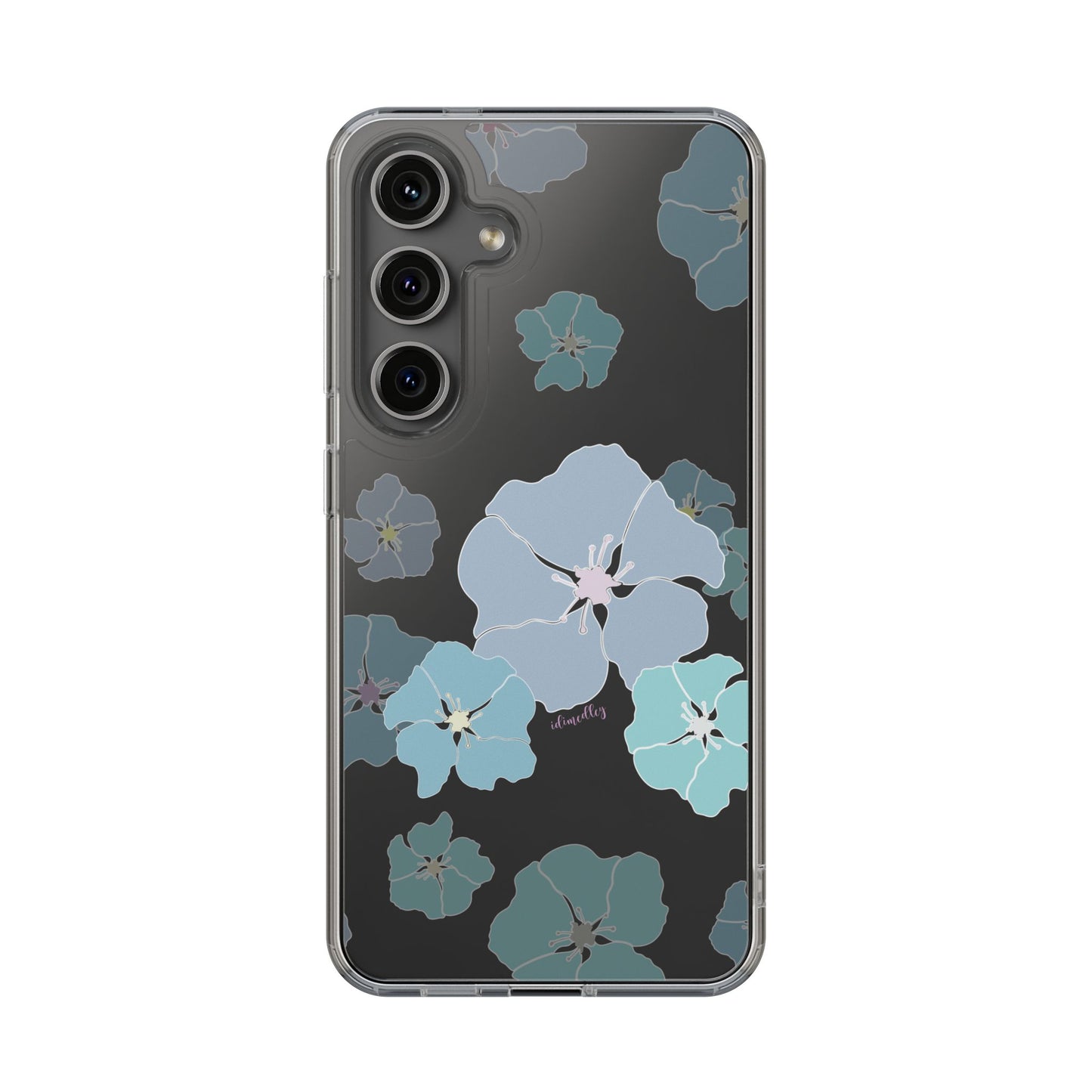 Ilima Flowers Blue CLEAR Case