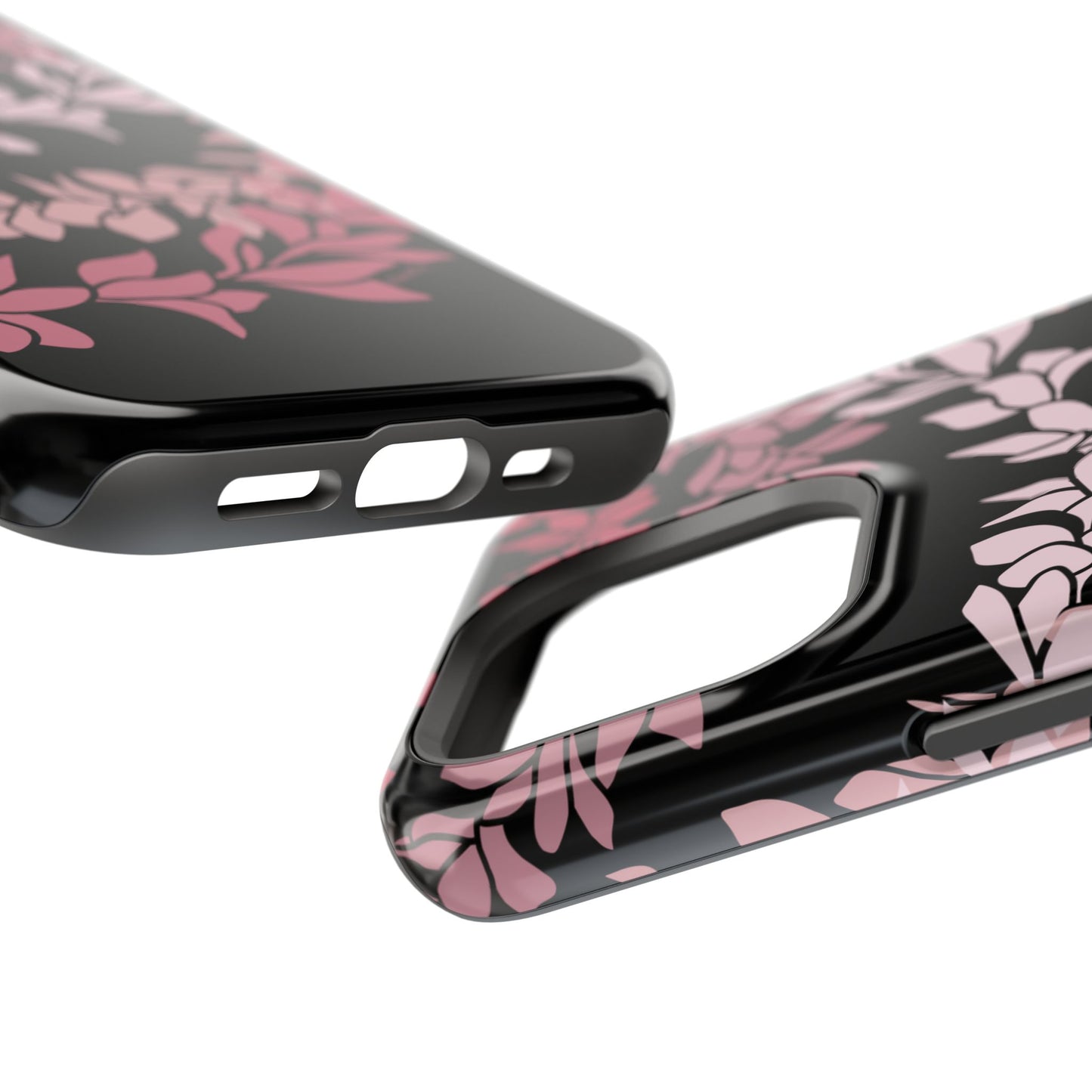 Plumeria Leis in Color Me Pinks (Black)