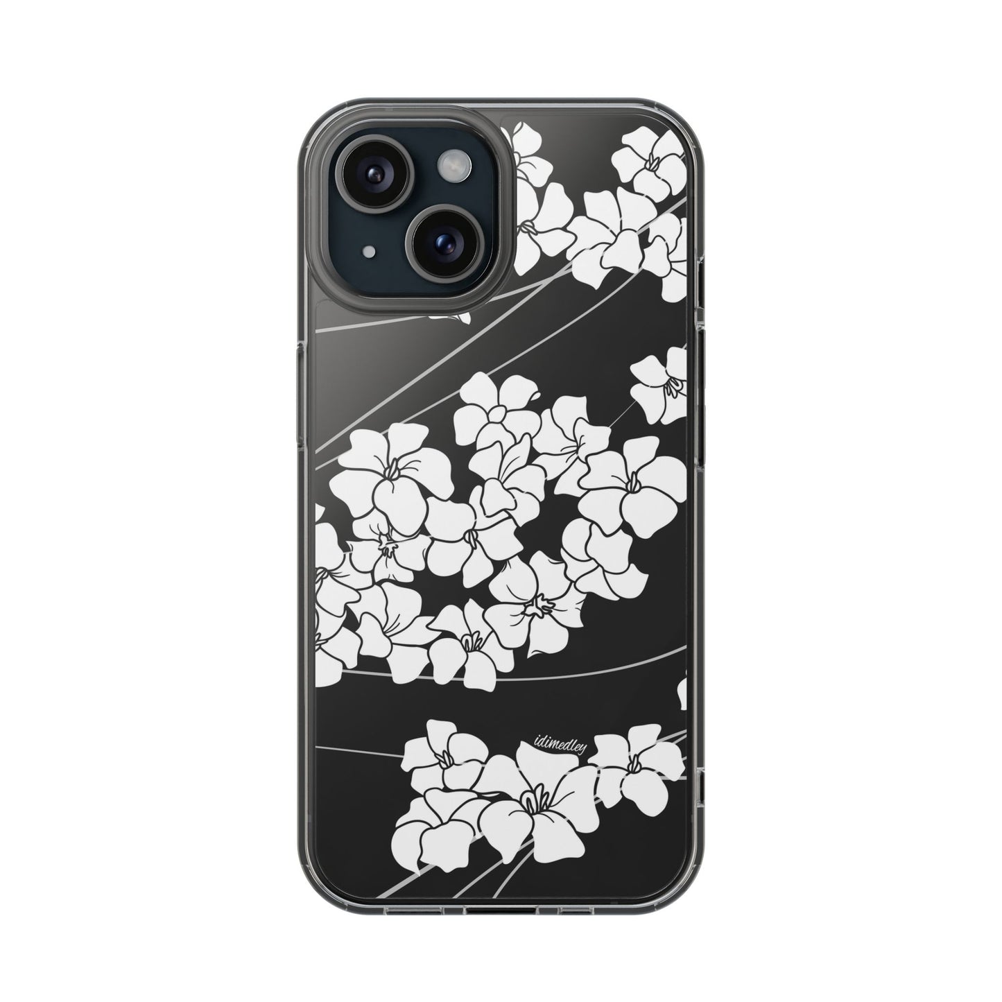 Puakenikeni En Face Flower Swirls CLEAR Case