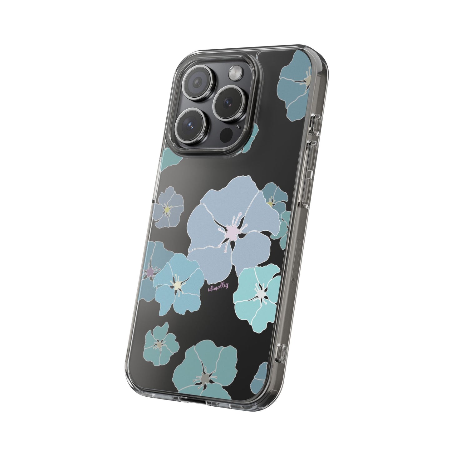 Ilima Flowers Blue CLEAR Case