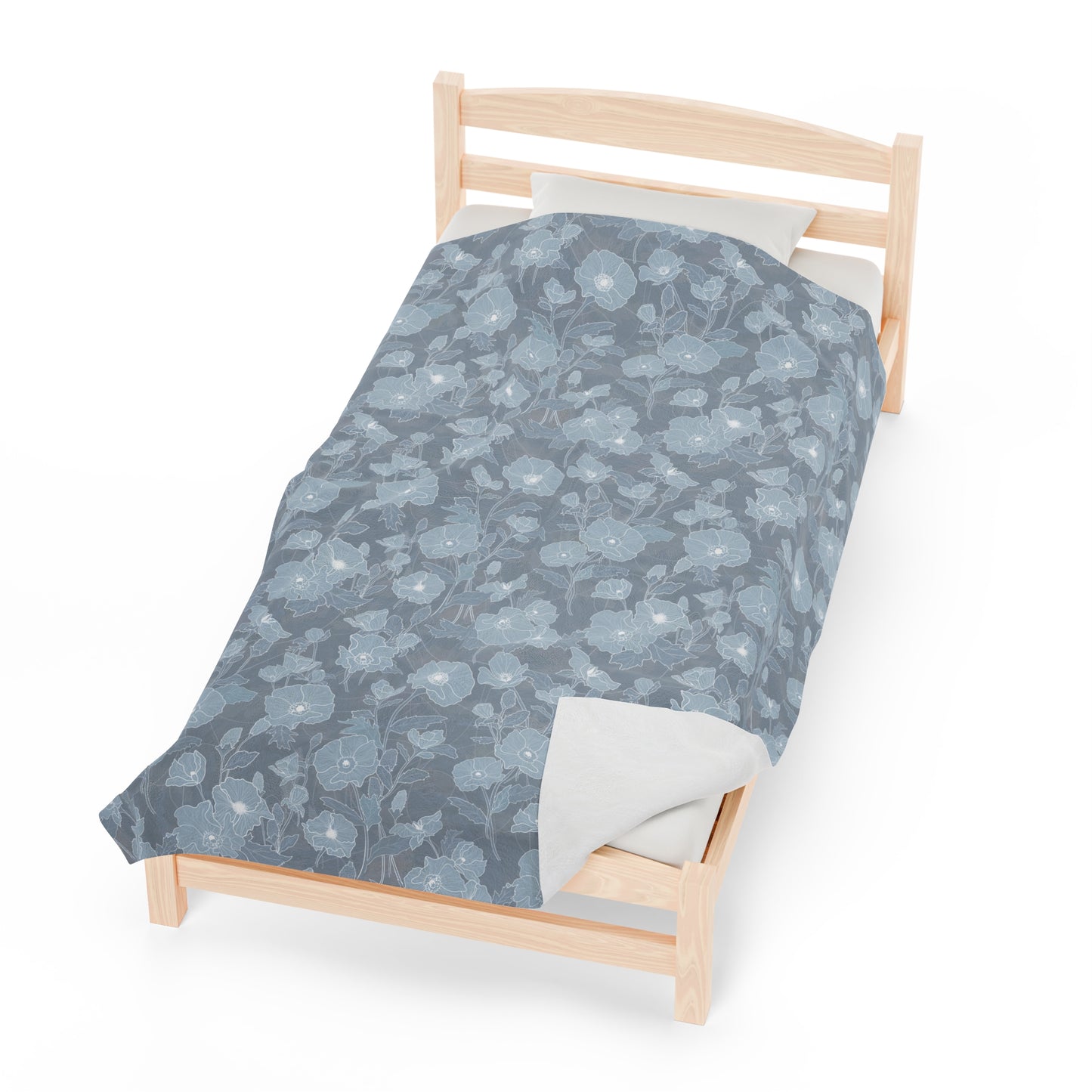 Incredibly Soft Blanket- Pua Kala in Medium Blue