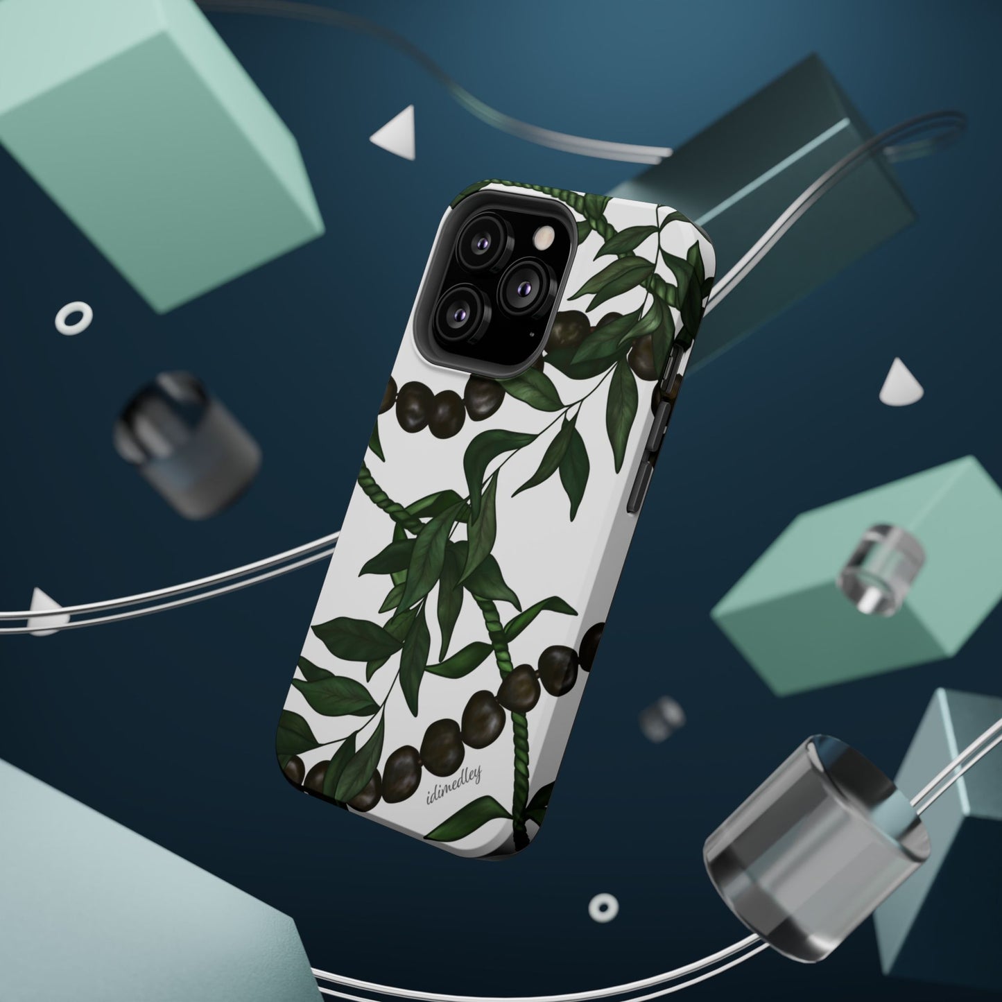 Kukui Nut, Maile, Ti Leaf Lei (White), MagSafe