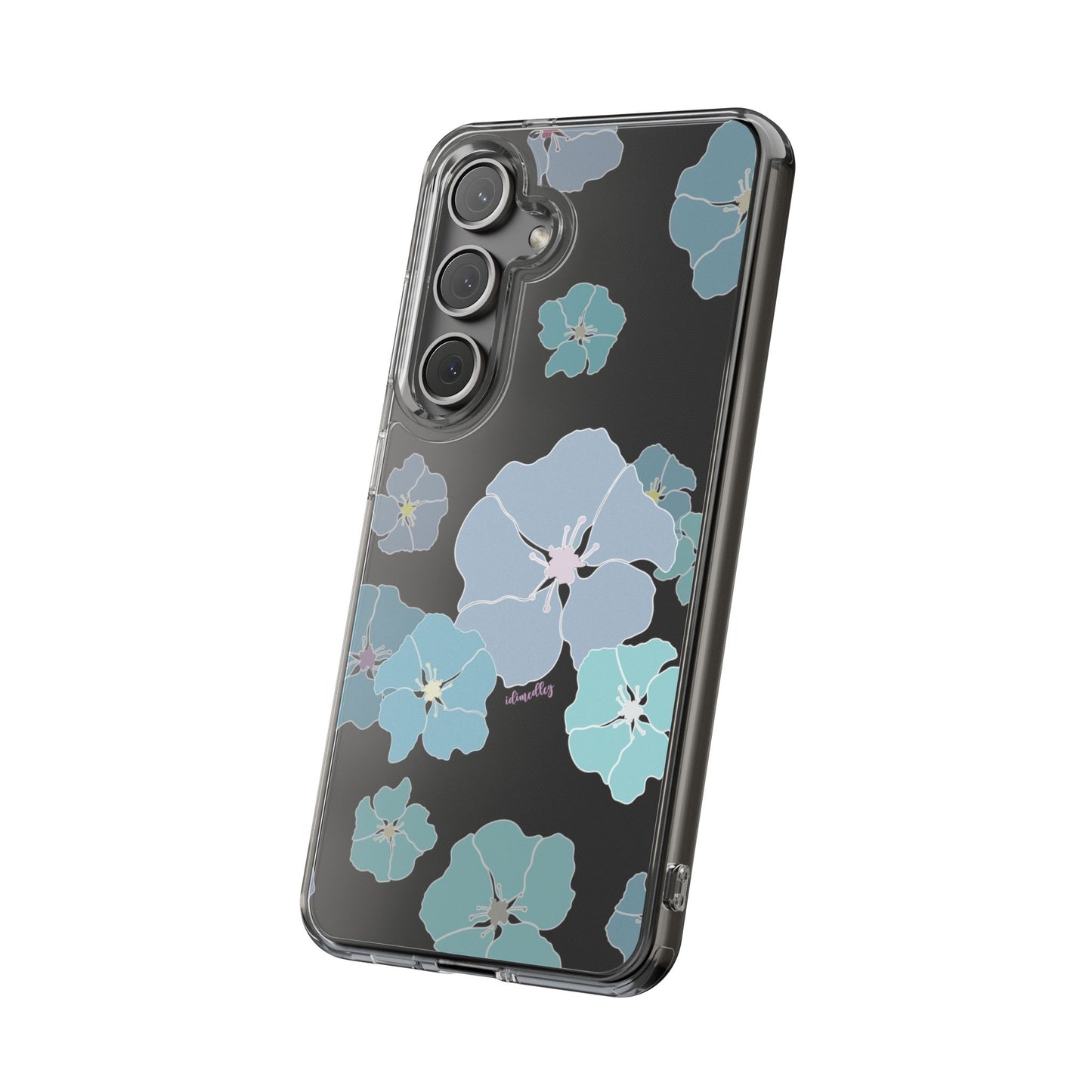 Ilima Flowers Blue CLEAR Case