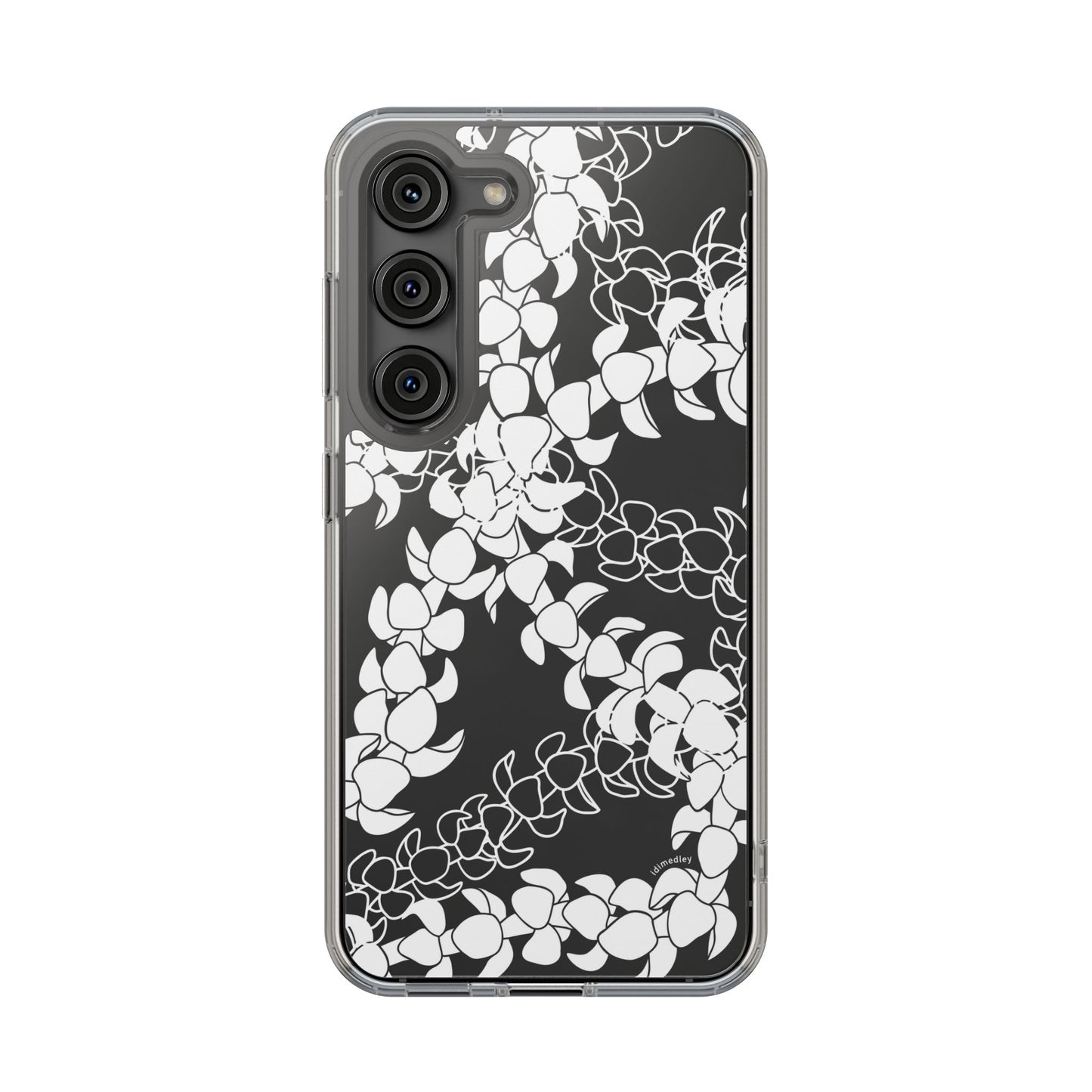 Puakenikeni Curvilinear Lei CLEAR Phone Case