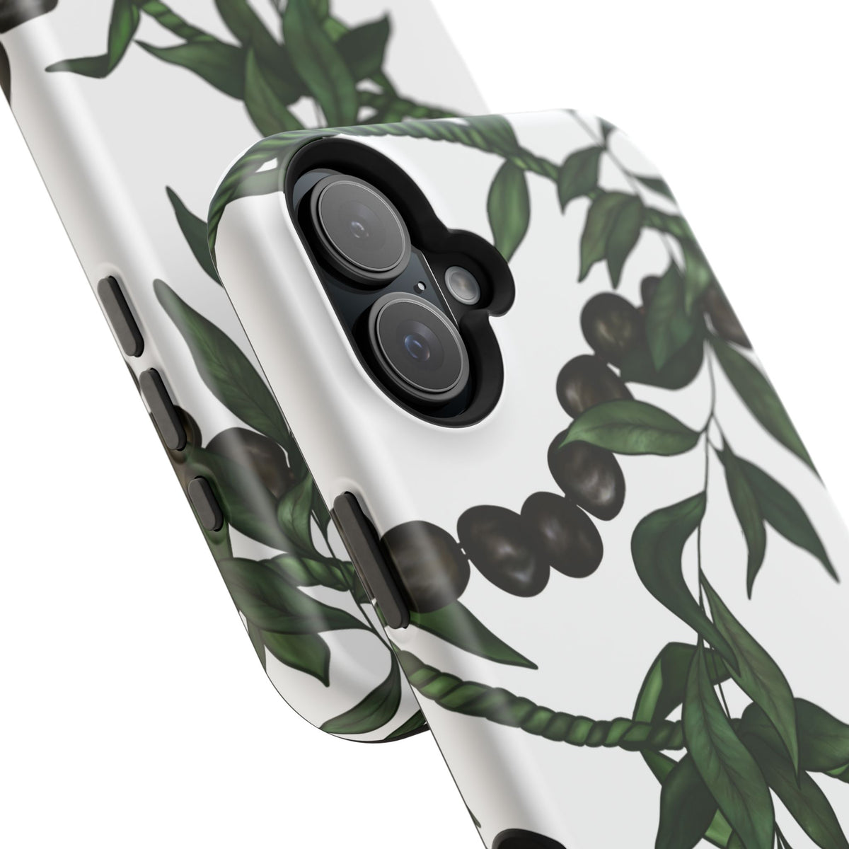 Kukui Nut, Maile, Ti Leaf Lei (White), MAGSAFE