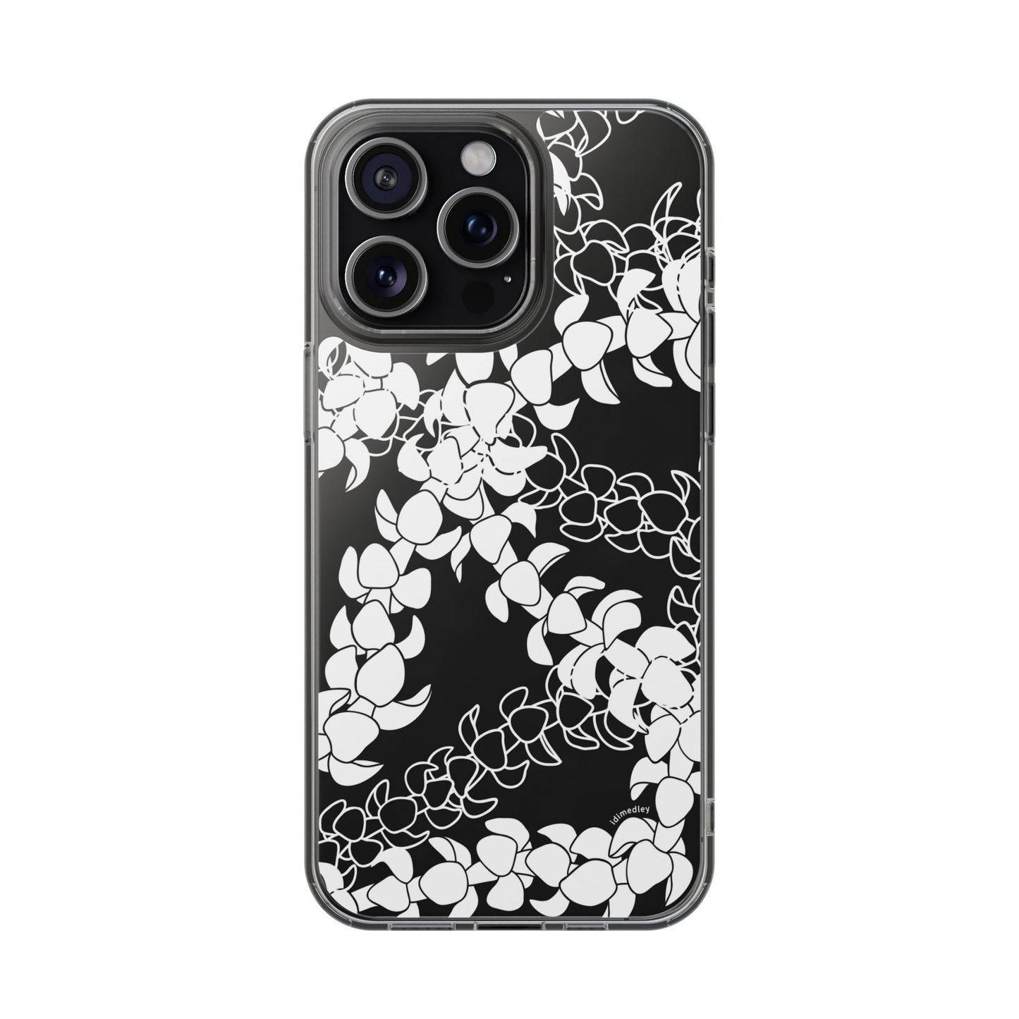 Puakenikeni Curvilinear Lei CLEAR Phone Case