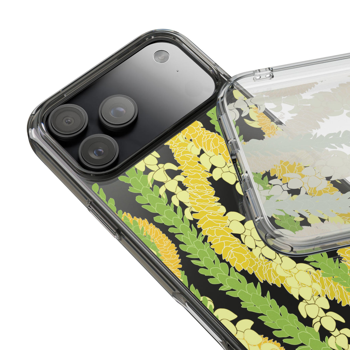 Triple Strand Ilima, Pakalana and Puakenikeni Lei CLEAR Case