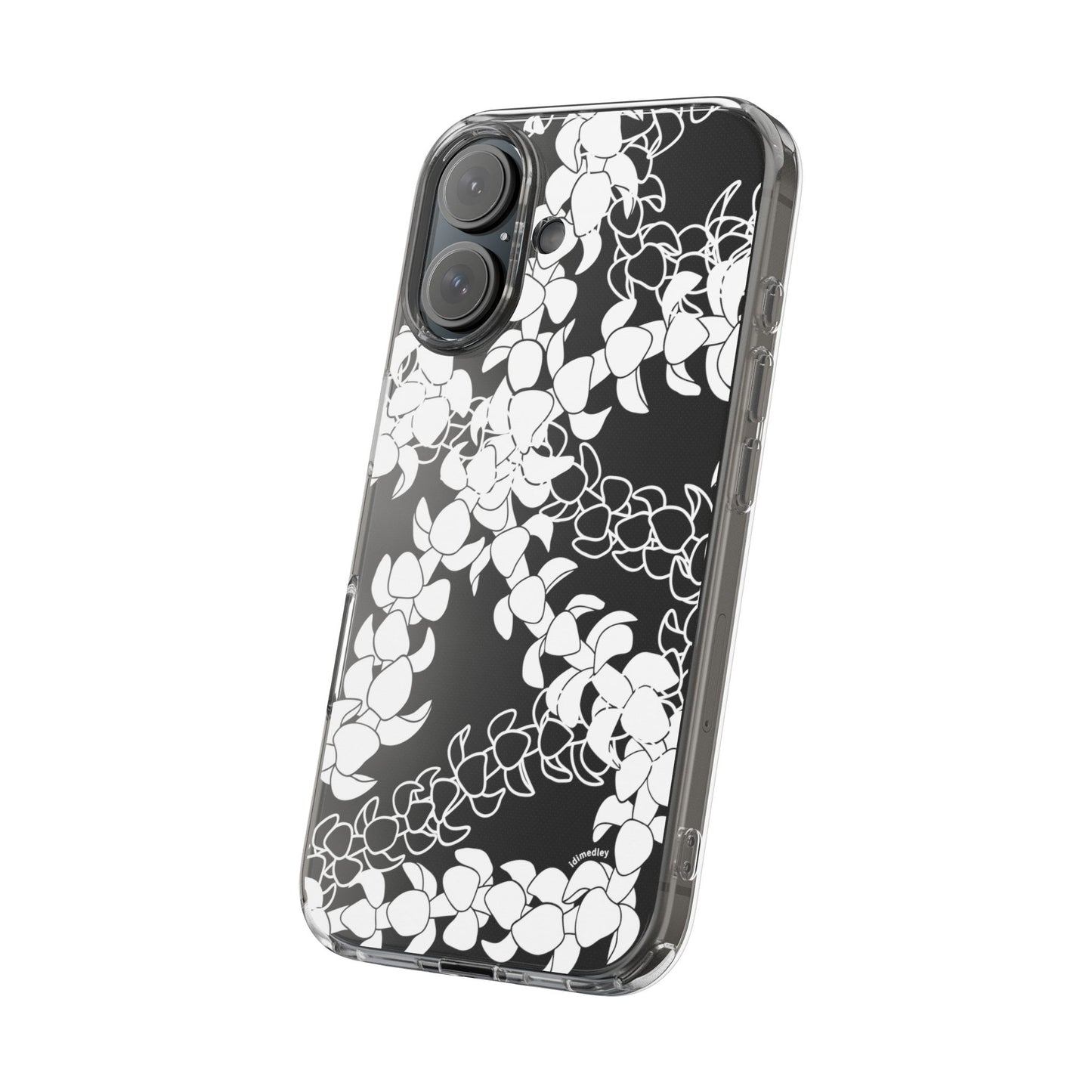 Puakenikeni Curvilinear Lei CLEAR Phone Case