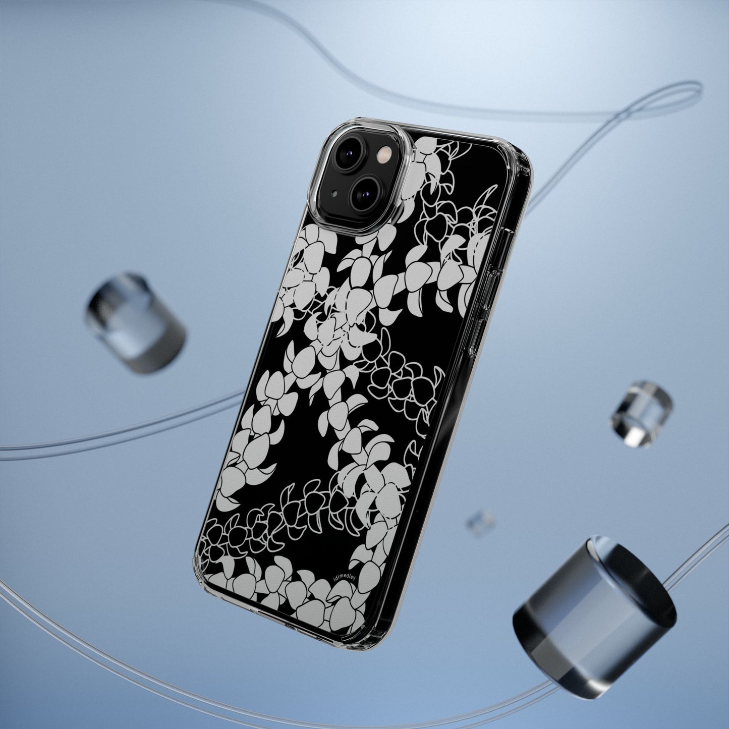 Puakenikeni Curvilinear Lei CLEAR Phone Case