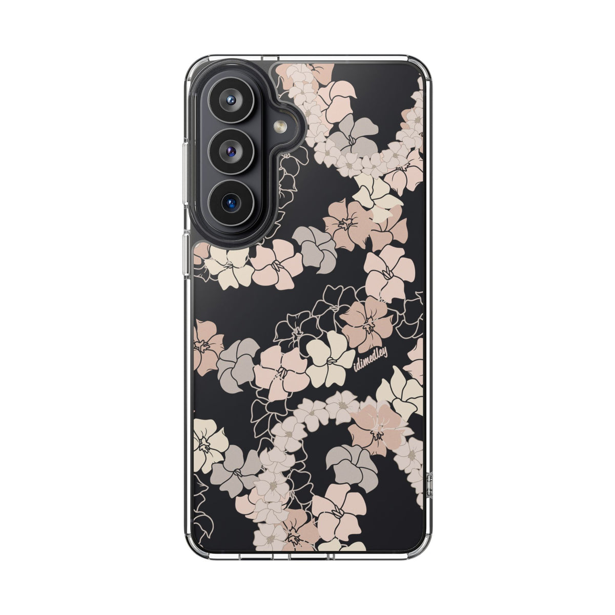 Puakenikeni En Face Flower Leis (Peachy Pinks) CLEAR Case