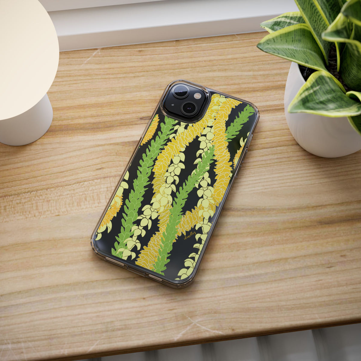 Triple Strand Ilima, Pakalana and Puakenikeni Lei CLEAR Case