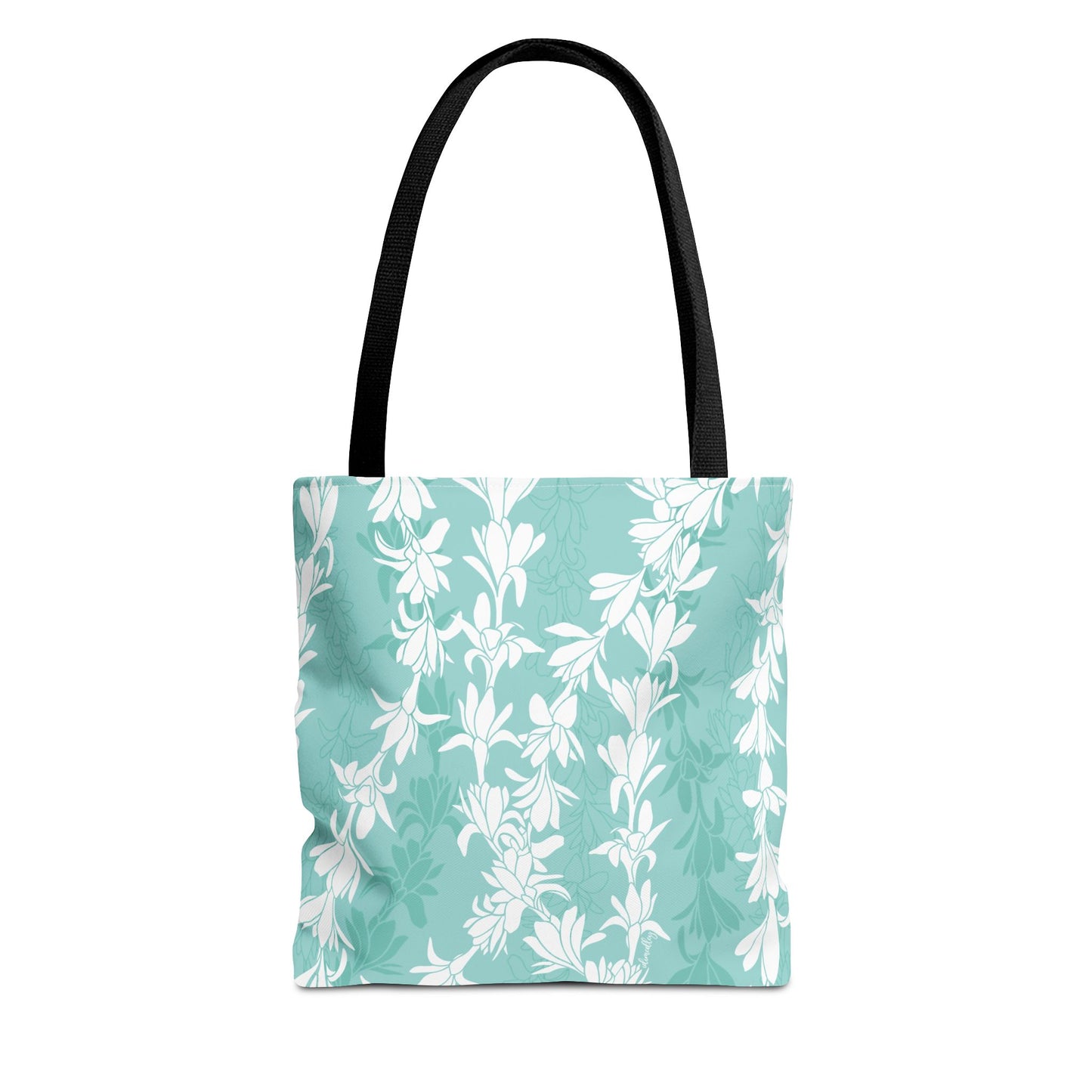 Tote bag- Tuberoses for Nohea (Seafoam)