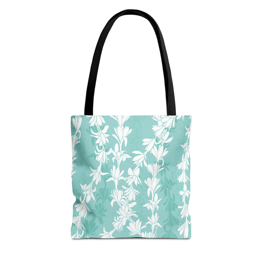 Tote bag- Tuberoses for Nohea (Seafoam)