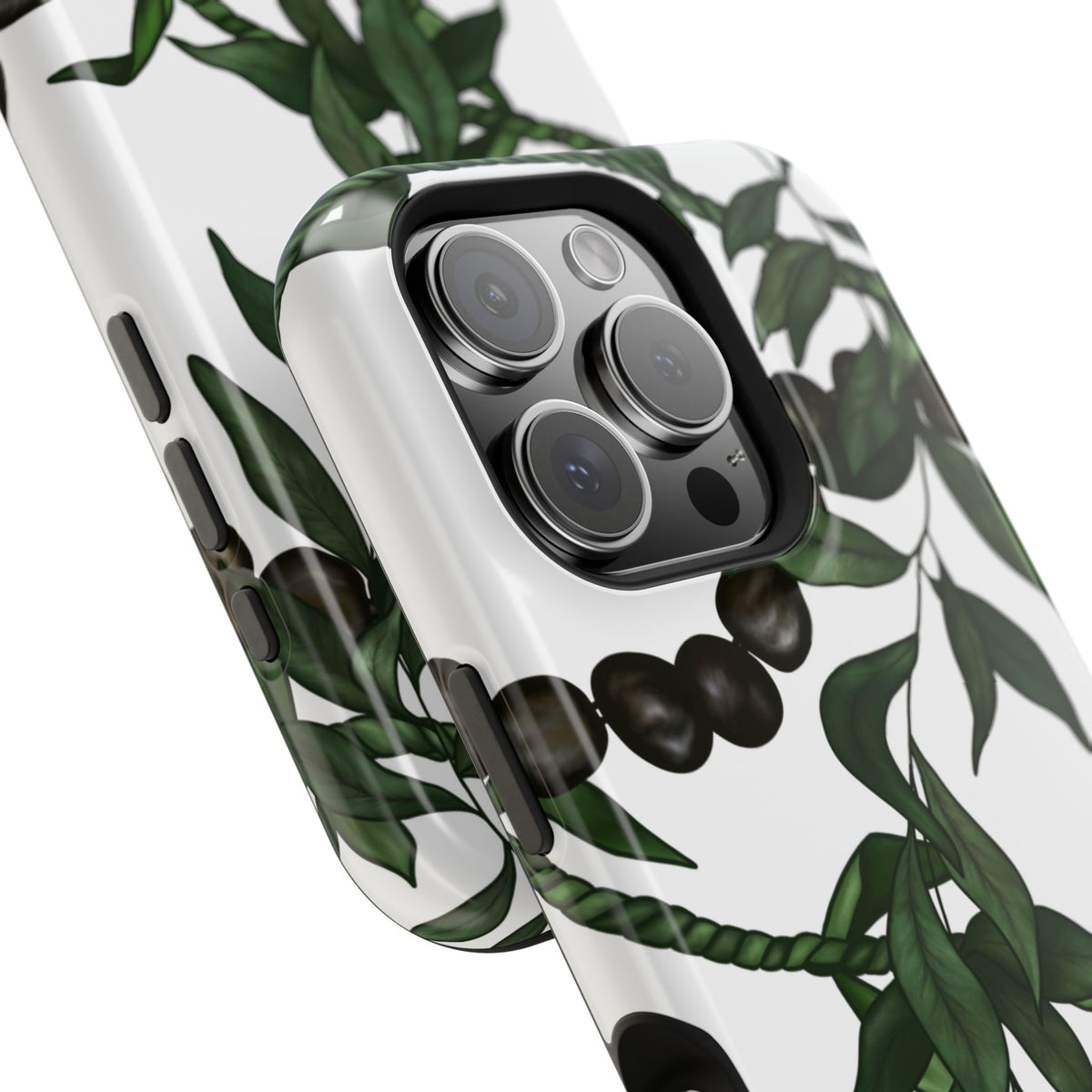 Kukui Nut, Maile, Ti Leaf Lei (White), MAGSAFE