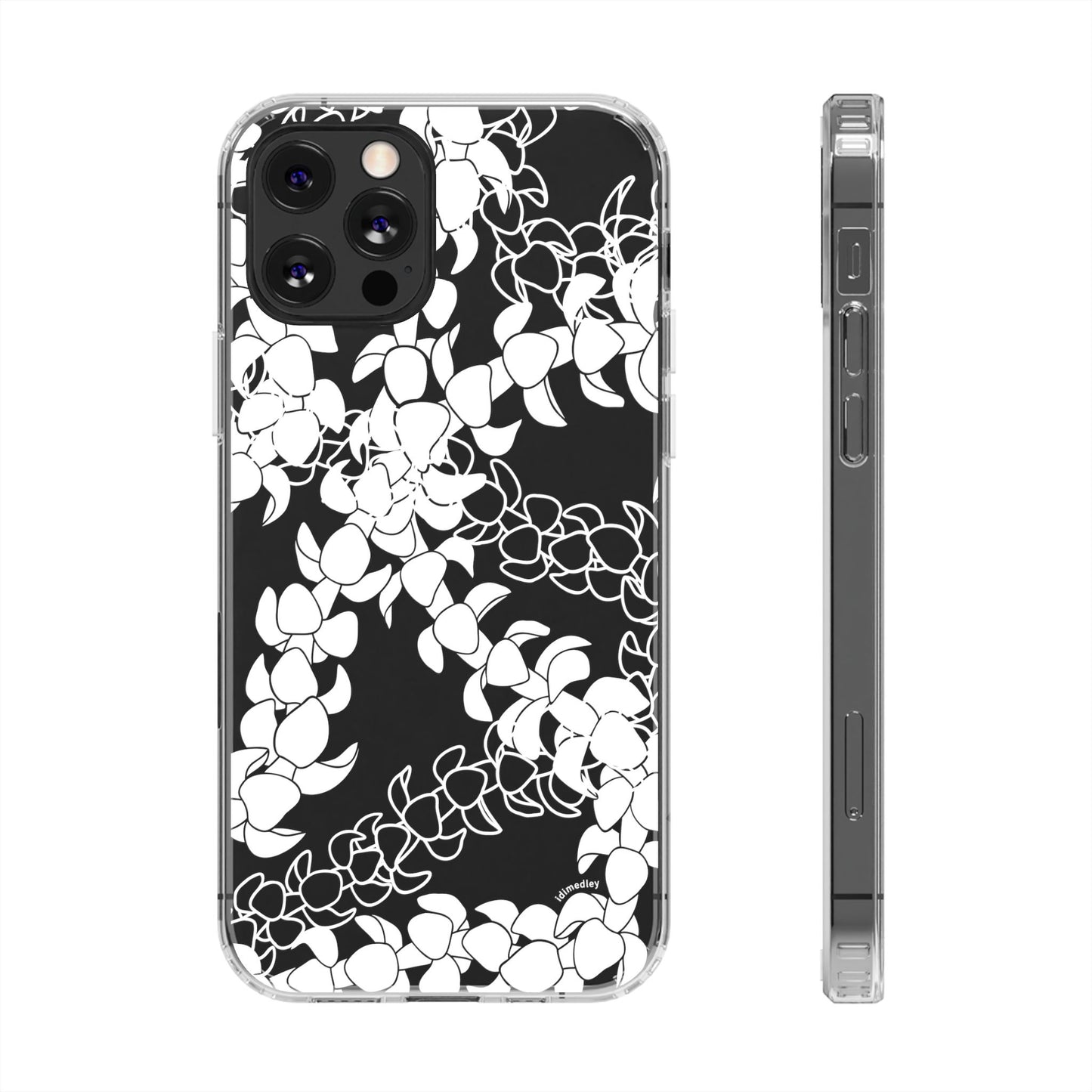 Puakenikeni Curvilinear Lei CLEAR Phone Case