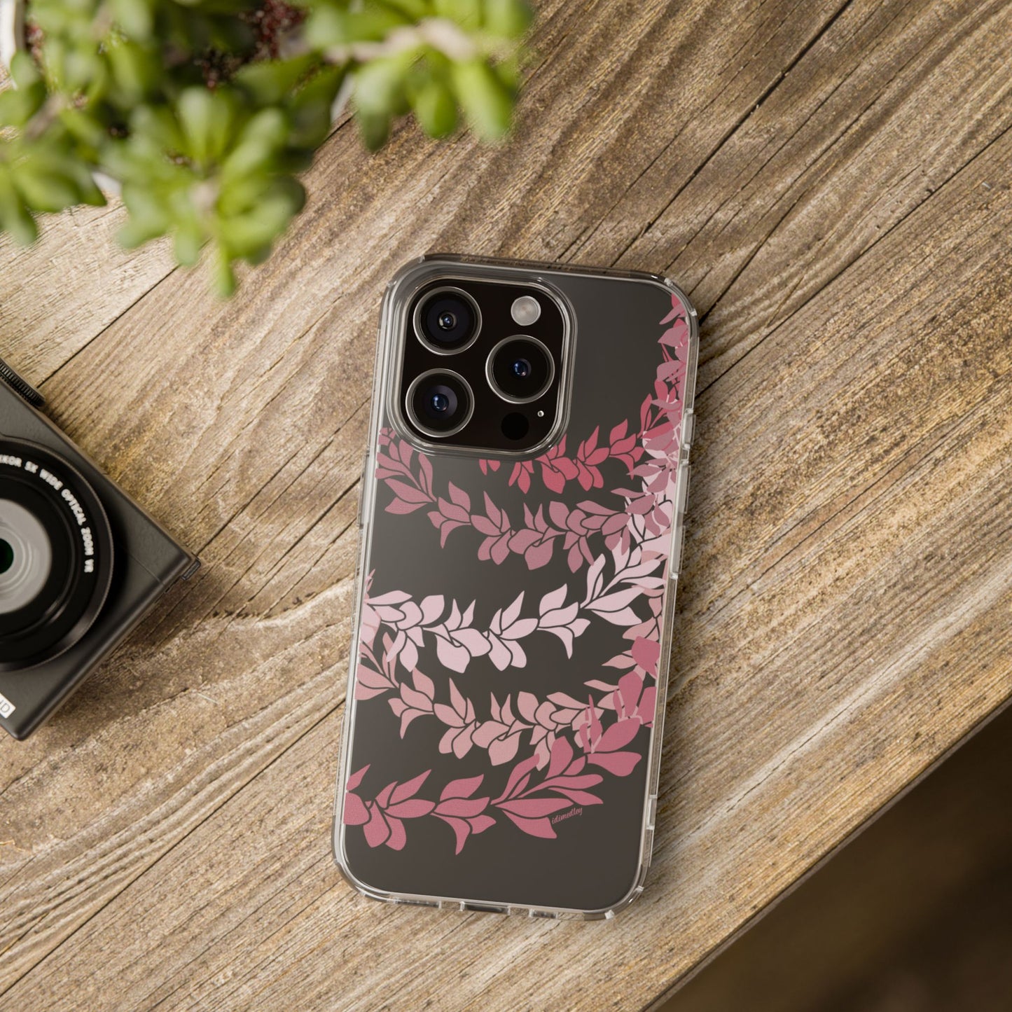 Plumeria Lei in Color Me Pinks CLEAR Case