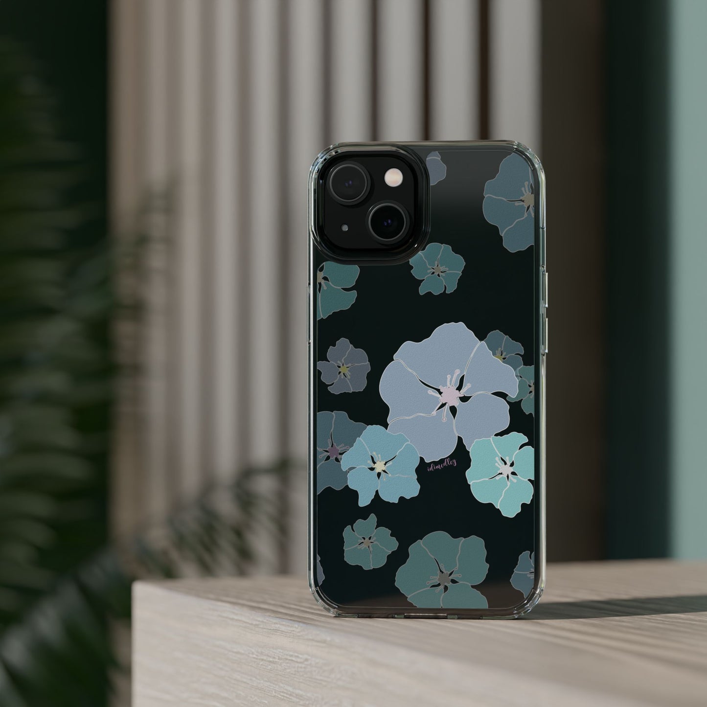 Ilima Flowers Blue CLEAR Case