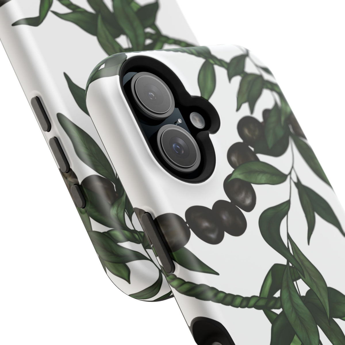 Kukui Nut, Maile, Ti Leaf Lei (White), MAGSAFE