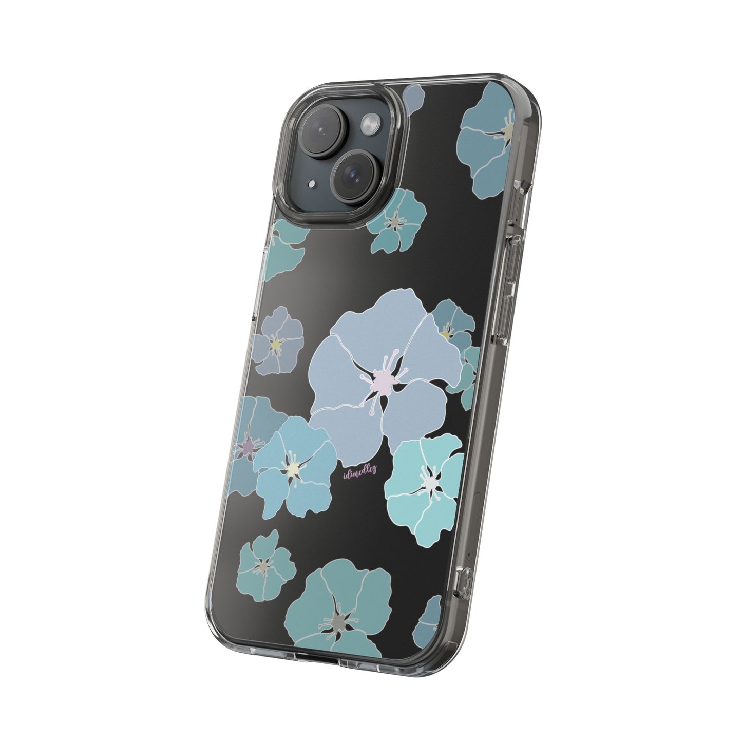 Ilima Flowers Blue CLEAR Case