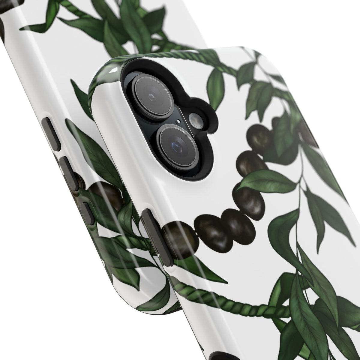 Kukui Nut, Maile, Ti Leaf Lei (White), MAGSAFE