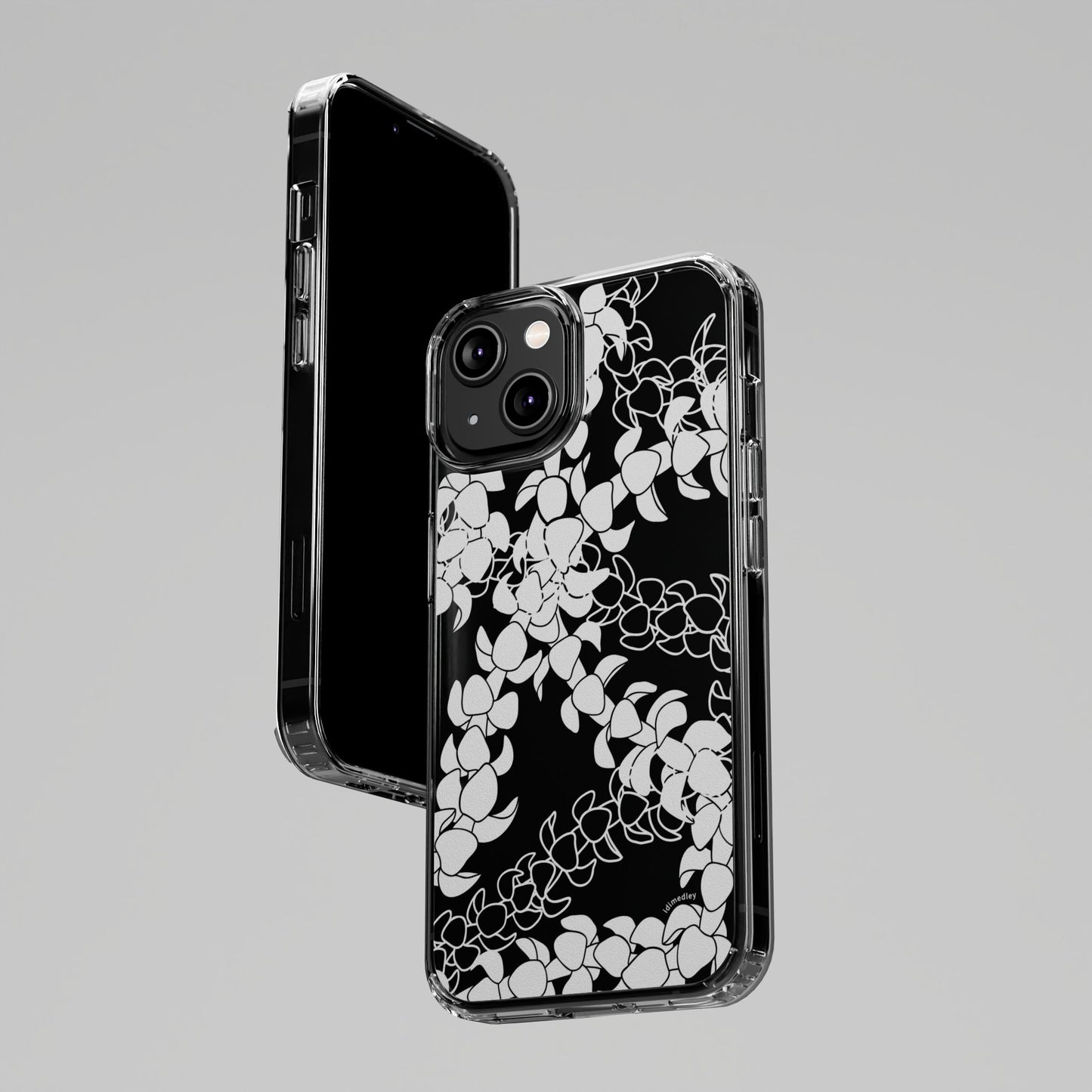 Puakenikeni Curvilinear Lei CLEAR Phone Case