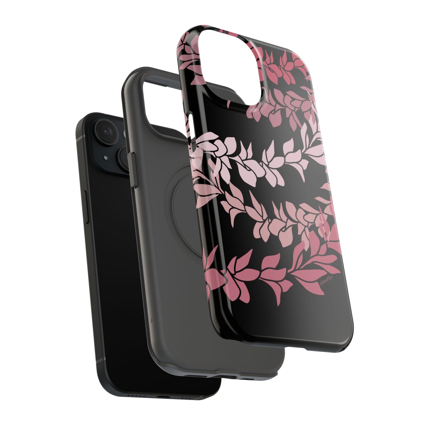 Plumeria Leis in Color Me Pinks (Black)