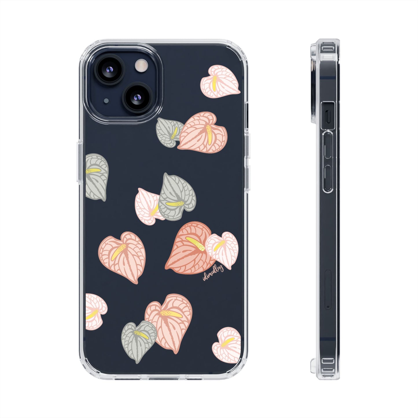 Anthuriums Abound in Papaya Sunset CLEAR Case