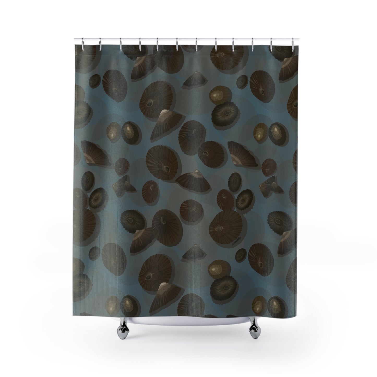 Shower Curtain- Lil Opihi Blue