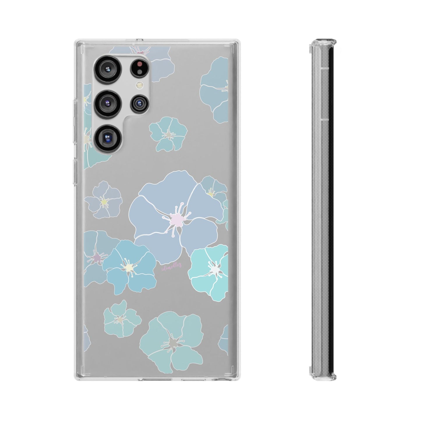 Ilima Flowers Blue CLEAR Case