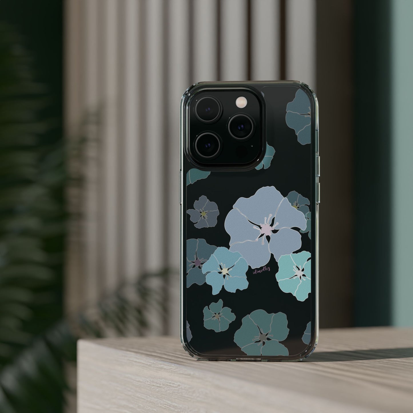 Ilima Flowers Blue CLEAR Case