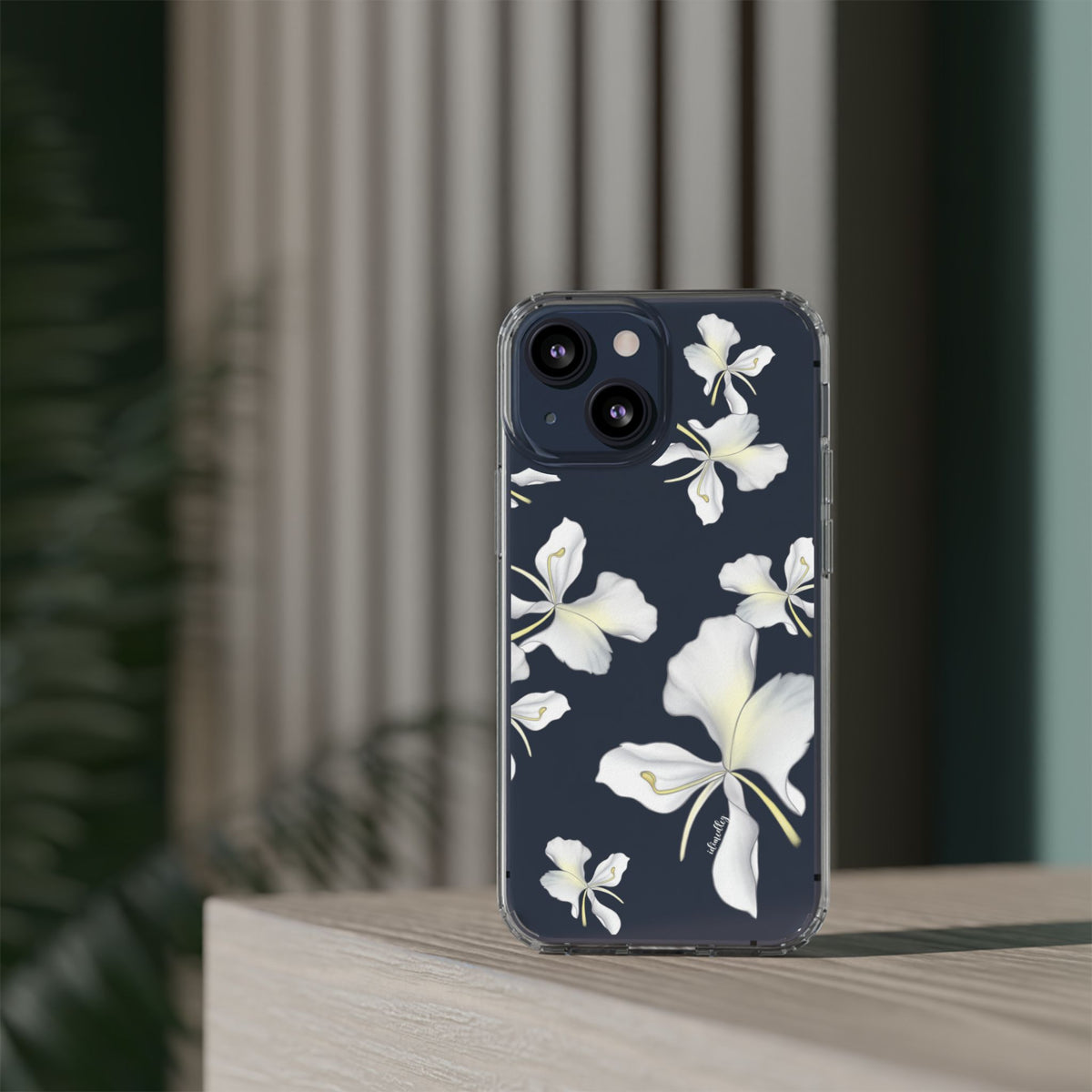 Awapuhi Butterfly Ginger Falling Flowers CLEAR Case