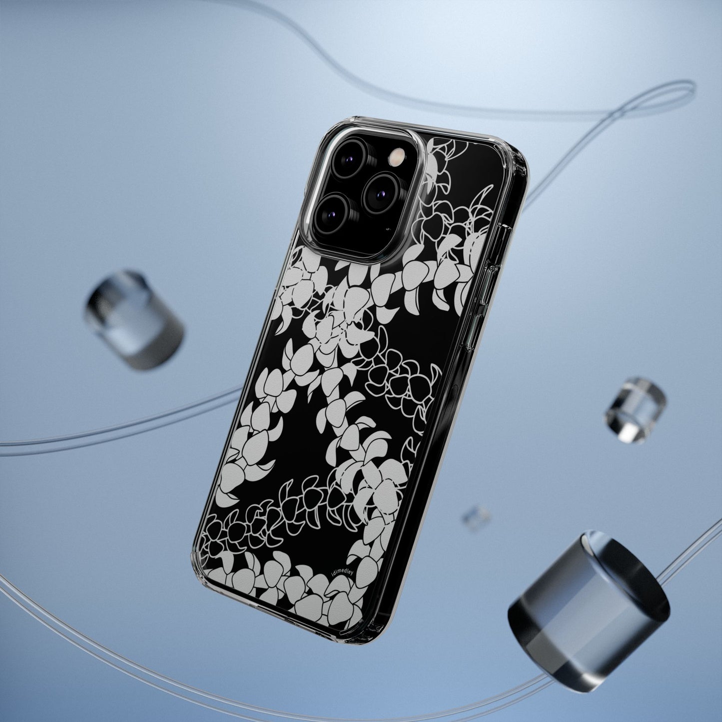 Puakenikeni Curvilinear Lei CLEAR Phone Case