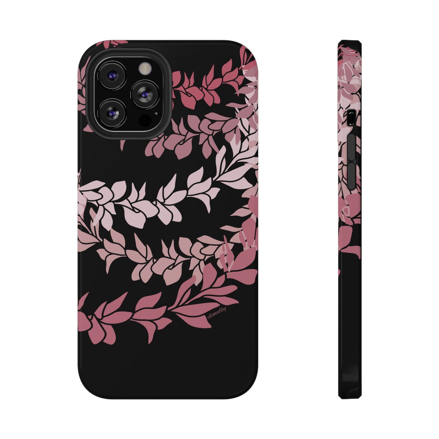 Plumeria Leis in Color Me Pinks (Black)