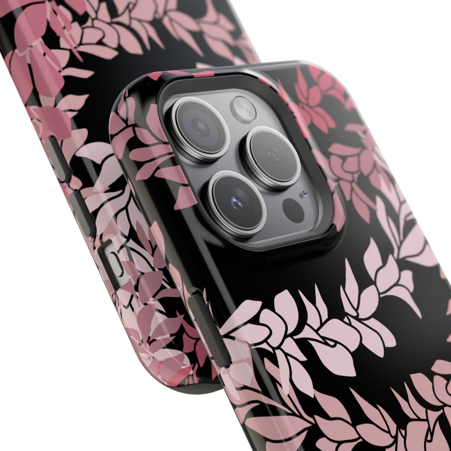 Plumeria Leis in Color Me Pinks (Black)