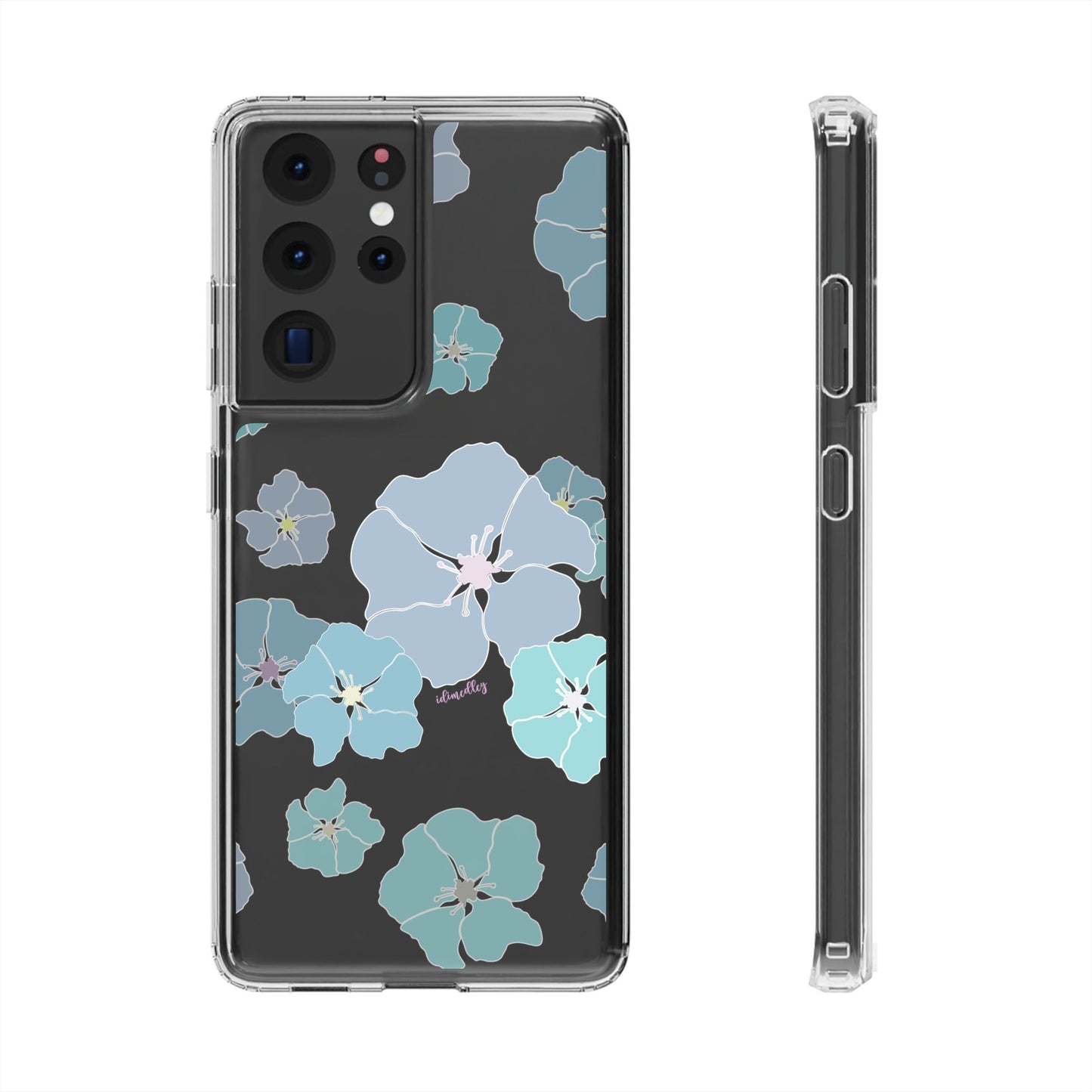 Ilima Flowers Blue CLEAR Case