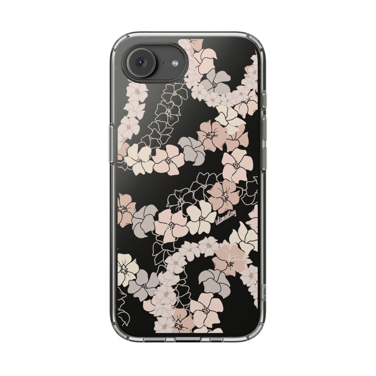 Puakenikeni En Face Flower Leis (Peachy Pinks) CLEAR Case